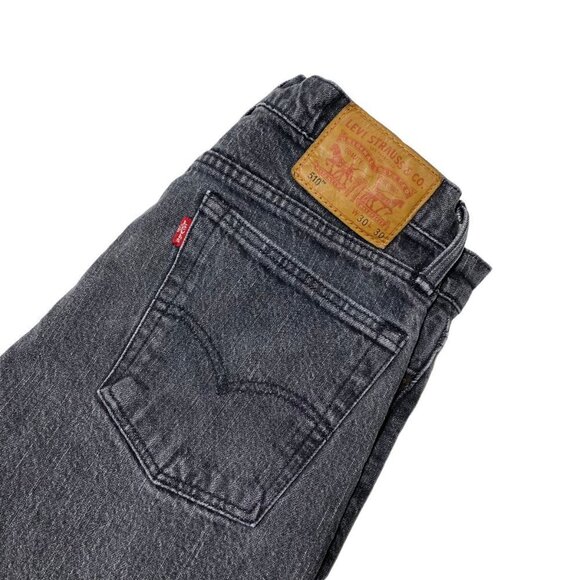 LEVI'S 30/30 PREMIUM 510 SKINNY FIT FLEX MEN'S JEANS Washed Black - Picture 4 of 5